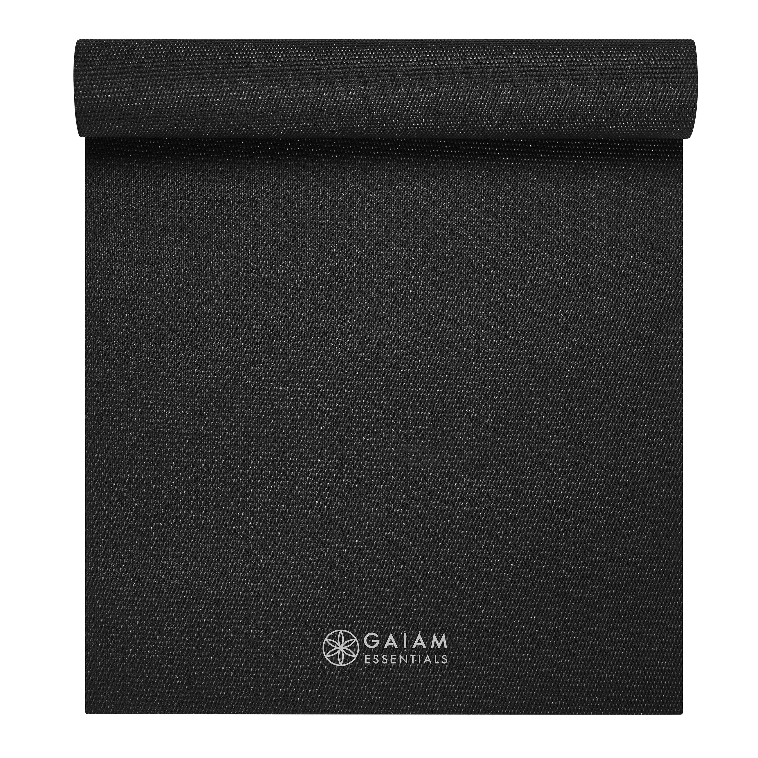 Gaiam Essentials 6mm Yoga Mat, Black