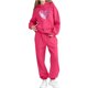 thumbnail image 4 of Conjunto de sudadera con capucha de manga larga para niños con estampado en forma de corazón y pantalones deportivos con lazo en las piernas, conjunto deportivo informal de dos piezas para niños, poli, 4 of 5