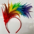 thumbnail image 2 of HNMKIU Plush Scarf Headband for Party and Carnival Celebration Hair Accessory Watermelon Red,One Size, 2 of 3