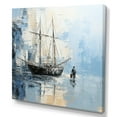 thumbnail image 2 of Designart "Azure And Ivory Buccaneer Minimalism" Coastal Wall Art Prints, 2 of 7