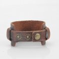 thumbnail image 3 of Pulsera de cuero marrón de los hombres antiguos, pulsera de cuero pulsera hecha a mano joyería, 3 of 5
