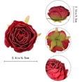thumbnail image 3 of Red Roses Artificial Flowers Dark Red Silk Bulk Flower Heads Vingtage Dried Fake Flowers Artificial for Decoration Bridal Bouquets for Wedding Centerpiece Flower Wall Decor (Dark Red), 3 of 5
