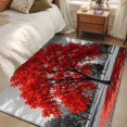 thumbnail image 6 of Red Tree Leaves Kitchen Runner Rug 2.7x5 Washable Runners for Hallway Non Slip Autumn Plants Vintage Country Large Area Rug Indoor Floor Carpet for Bathroom Laundry Entryway Bedroom Living Room, 6 of 9