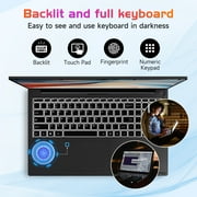 17.3Laptop-Computer 32GB RAM 1TB SSD 2025 Newest Student-Laptop Intel Pentium 6 Cores i3-1215U(Up to 4.40 GHz)) Business-Laptop with Backlit Keyboard Fingerprint ,Gray