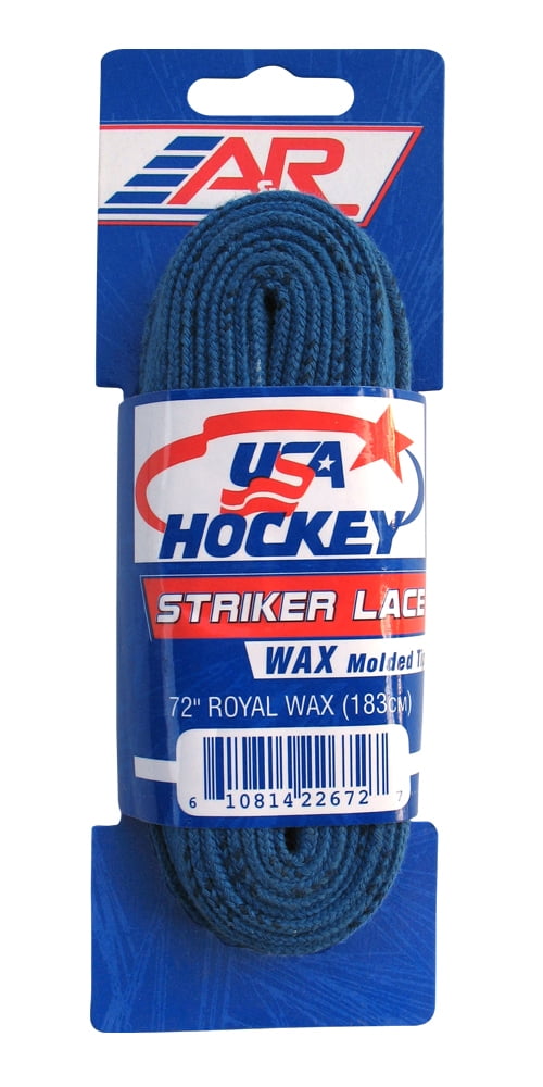 New A&R 2 Pk USA Hockey Striker WAXED Molded Tip Skate Laces Lime Green 72"-120" 