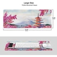 thumbnail image 6 of Japanese Cherry Blossom Gaming Mouse Pad XL, Extended Large Pink Full Desk Mousepad 31.5 X 11.8 Inch, Big with Stitched Edge, Non-Slip Long Computer Keyboard Mat for Office & Home Caburywe,, 6 of 6