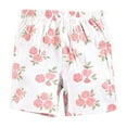 thumbnail image 3 of Hudson Baby Infant Girl Shorts Bottoms 4-Pack, Soft Pink Roses, 3-6 Months, 3 of 6