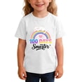 thumbnail image 6 of Boys 100 Days of School Shirt, 100 Days Smarter Kids Tee with Cute Cat Rainbow Graphic, Soft White Cotton T Shirt for 3-10 Years,Size 5 T, 6 of 7