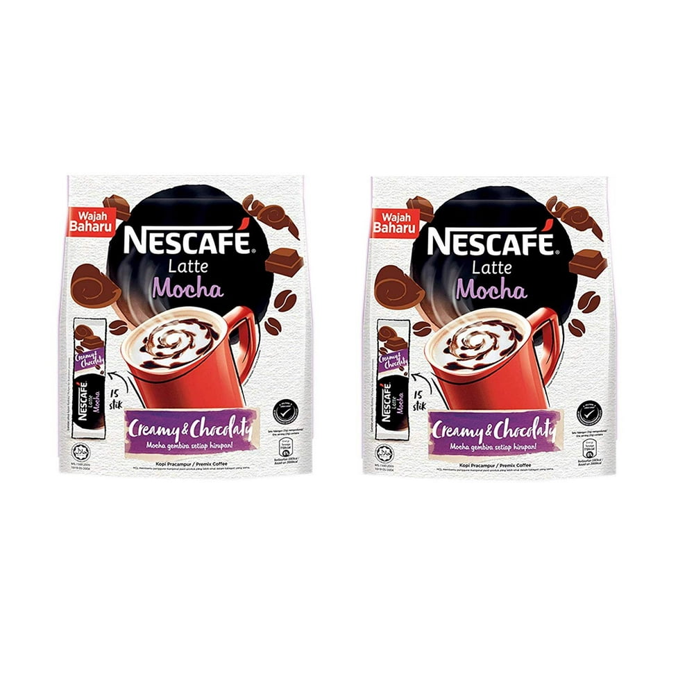 2 Packs Nescafe 3 in 1 MOCHA Coffee Latte Instant Coffee Packets