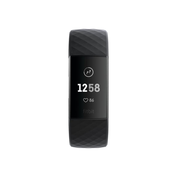 Open Box Fitbit Chɑrge 3 Fitness Activity Tracker Graphite/Black One Size 0.06 Pound New