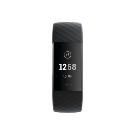 Fitbit Chɑrge 3 Fitness Activity Tracker Graphite/Black One Size 0.06 Pound New