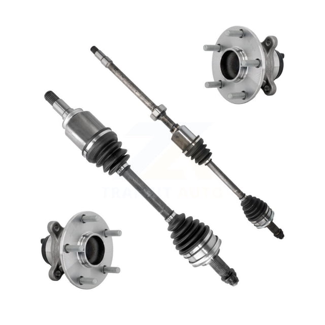Kugel Front CV Axle Drive Shaft and Complete Wheel Hub Bearing Assembly Kit for Car 2016-2017 Lexus IS200t 2.0L with Turbocharged Automatic transmission - Left Right Side (Driver Passenger) KN7-100432