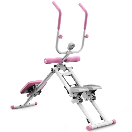 Kdymod 2 In 1 Stair Stepper & Ab Workout Machine,Multifunction Full Body Exercise Equipment,Stair Stepper Exercise Ab Machine for Home Gym,Pink
