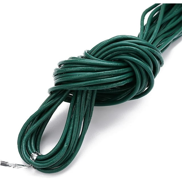 Yazoeia 10 Yards Round Leather String Cord, 3mm Wide Leather DIY Jewelry Ropes, Faux Leather Cord Rope Strips for Jewelry Making, Necklace, Bracelets, Jewelry, Braiding CJC912-164283
