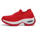 thumbnail image 2 of TANTOO Zapatillas de Tenis para Mujer Ligeras cómodas de Malla con Cordones Rojo 23.0 cm Rojo 23.0 cm Xishao ropa, 2 of 2