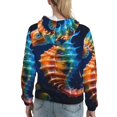 thumbnail image 7 of Kdxio Yellow Fish Seahorse Print Womens Oversized Hoodies Sweatshirts Hooded Pullover Tops Sweaters Casual-XX-Large, 7 of 7