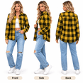 thumbnail image 2 of HappyYEE Plaid Button up Shirt for Women, Lightweight Lapel Collar Long Sleeve Blouses, Loose Casual Outerwear Tops, 2 of 8