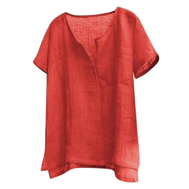 Birdeem Chemises pour Hommes Mode Décontractée Chandail Simplicité Couleur Unie Manches Courtes Blouses Col en V
