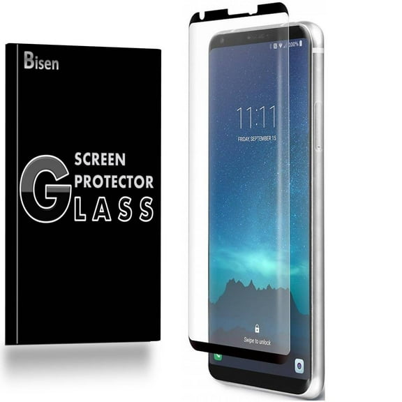 BISEN 3D Curved Tempered Glass Screen Protector [Full Coverage, Edge-To-Edge Protect] For LG V30 / LG V30 