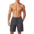 thumbnail image 5 of Men's Relaxed Fit Cargo Shorts, Elastic Drawstring Waist Shorts with Multi-Pockets and Quick Dry Fabric Outdoor Hiking Dark Gray XXL, 5 of 5