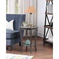 thumbnail image 3 of Convenience Concepts American Heritage Round End Table in Gray Wood Finish, 3 of 11