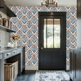 thumbnail image 3 of Peel and Stick Wallpaper 17.7in x 9.8ft Floral Blue Leaves Red Flowers Cream Contact Paper Vinyl Self-Adhesive Removable Wall Paper for Bedroom Nursery Bathroom Renter Friendly, 3 of 8