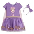 thumbnail image 2 of Disney Princess Rapunzel Toddler Girls Tulle Dress and Headband Toddler to Little Kid, 2 of 5