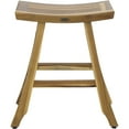 thumbnail image 2 of Compact Rectangular Teak Shower Outdoor Bench with Shelf in  Natural Finish, 2 of 2