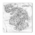 thumbnail image 1 of Zodiac Bandana, Floral Astrology Aquarius, Unisex Head and Neck Tie, by Ambesonne, 1 of 2