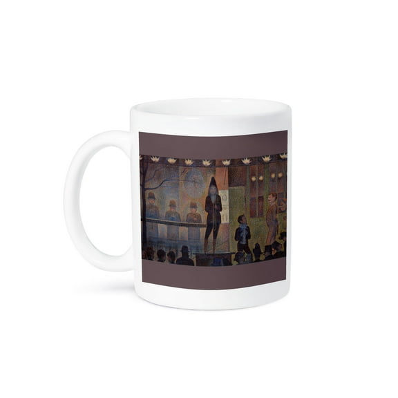 3dRose, Circus Sideshow, 1887 by Georges Seurat Man Playing a Trombone, 15oz Mug