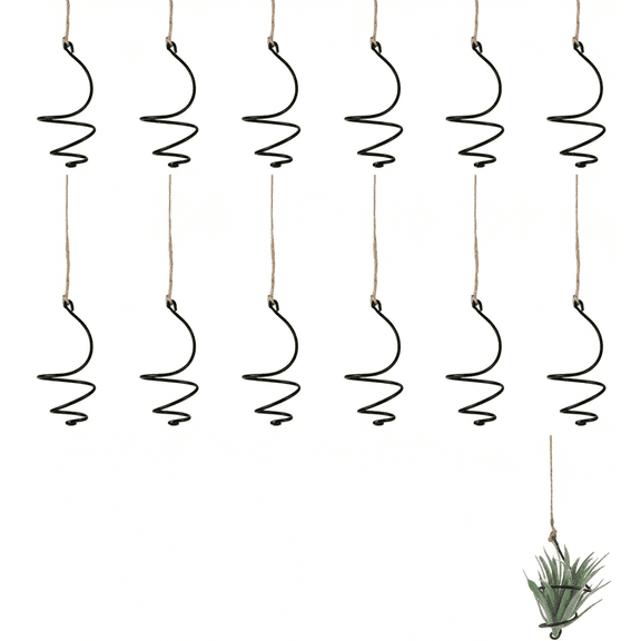 Ngardk 12 Pack Air Plant Holders Unique with Jute Ropes, Hanging for Home Decor