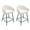 White - Faux Fur, variant on Guyou 26" Height Faux Fur Bar Stools Set of 2, Upholstered Counter Height Chairs with Petal Back and Metal Legs for Restaurant Kitchen Island Bar, White