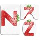 thumbnail image 1 of ABPHQTO Letra Z Comida gourmet Sabrosas frutas de verano Inspirado Alfabeto Z Mecanografiado Juego de alfombras de baño de 3 piezas Alfombra de baño Alfombra de contorno y tapa de inodoro ABPHQTO Cont-CHAPPLE-11507, 1 of 2