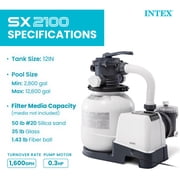 Intex 26645EG 2100 GPH Above Ground Pool Sand Filter Pump with Automatic Timer