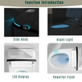 thumbnail image 3 of TICOZE Luxury Smart Toilet with Bidet Seat Built-in, Intelligent Toilet Auto Open/Close Seat, Foot Sensor, LED Display,Night Light, Warm Water & Dryer,White, 3 of 10