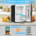 thumbnail image 5 of Mini refrigerador de 15 litros para recámara, portátil de 110 V CA/12 V CC pequeño mini refrigerador para oficina, hogar, coche, refrigerador eléctrico termoeléctrico y calentador pequeño refrigerador, 5 of 5