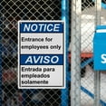 thumbnail image 6 of Industrial ANSI Vertical Employees Only Sign - 8"x12" Weatherproof, UV Resistant (Entrance for employees only - Entrada para empleados solamente), 6 of 7