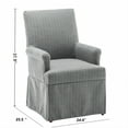 thumbnail image 3 of Wovenbyrd Lakeshore Classic Covered Dining Chair, Wood Frame - Spa Blue and White Stripe, 3 of 12
