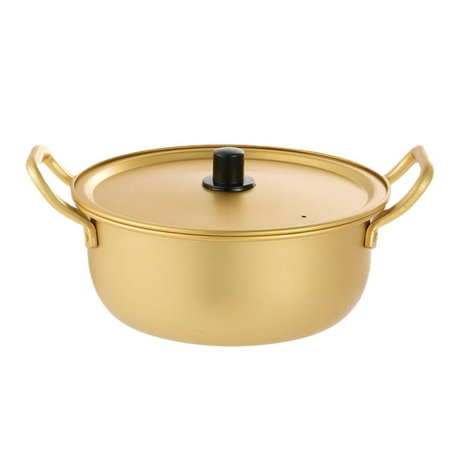 Korean Style Instant Noodle Pot, Household Golden Aluminum Induction R7V1 F8B5