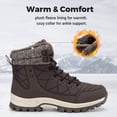 thumbnail image 4 of Fittington Men's Wide Warm Lined Winter Boots Lightweight Slip-Resistant Outdoor Snow Boots for Men, 4 of 11