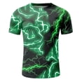 thumbnail image 4 of Rggeeun Men'S T-Shirt Gradient Tie Dye Style Pattern Breathable Loose Fit Short Sleeve Crew Neck Knit For Outdoor Picnics Comfort Tops,Green,L, 4 of 4