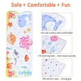 thumbnail image 4 of Bath Mat for Tub Non Slip, Machine Washable Anti Slip Cartoon Baby Bathtub Shower Mat with Drain Holes and Suction Cups for Toddler & Kids, 40 Inch x 16 Inch-Rectangular, Pink Octopus (Left Drain), 4 of 7