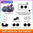 thumbnail image 1 of Casque de Moto Casque BT5.3 Réduction de Bruit Lumières Colorées Casque IPX6 Étanche Support Appels Mains Libres Assistant Vocal Auto-Réponse, 1 of 6