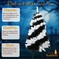 thumbnail image 5 of Tree Buddees Black and White Swirl Halloween Tree - Unique Christmas Tree 4 Feet Tall Decoration, 5 of 7