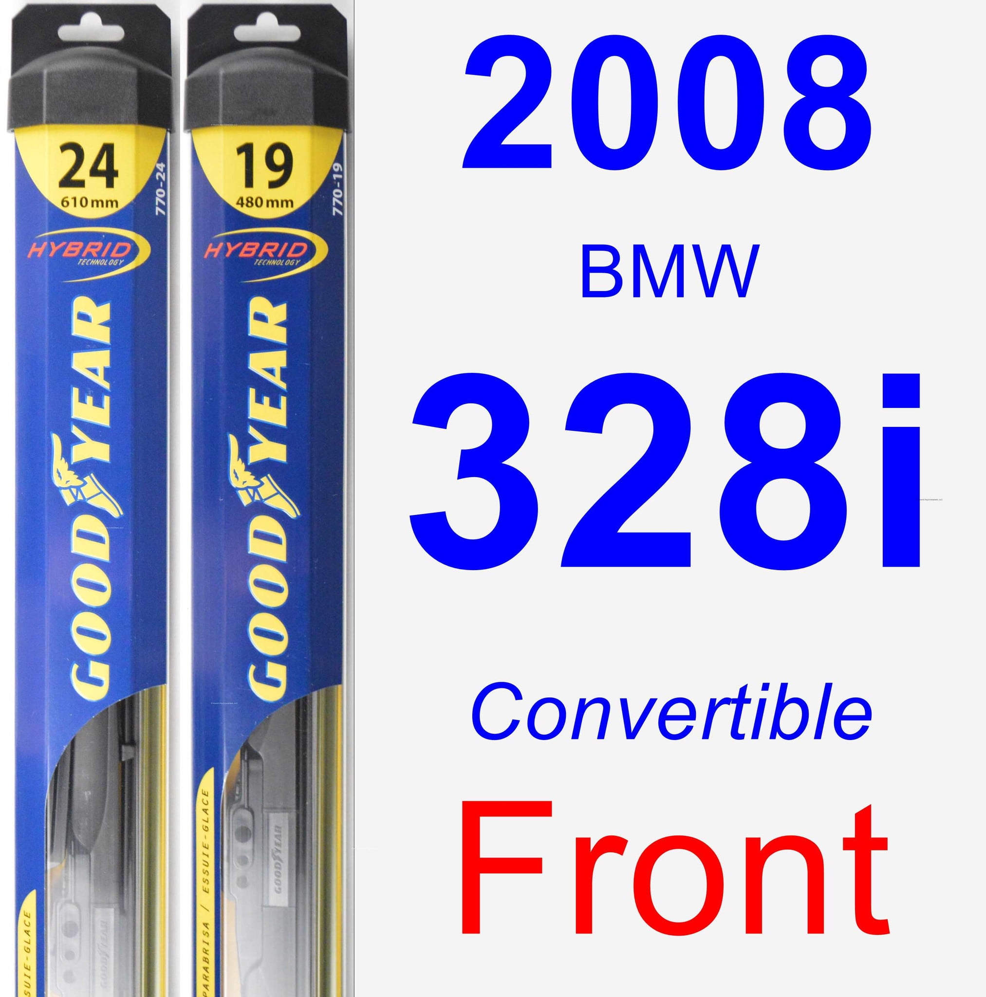 2008 BMW 328i Wiper Blade Set/Kit (Front) (2 Blades) Hybrid