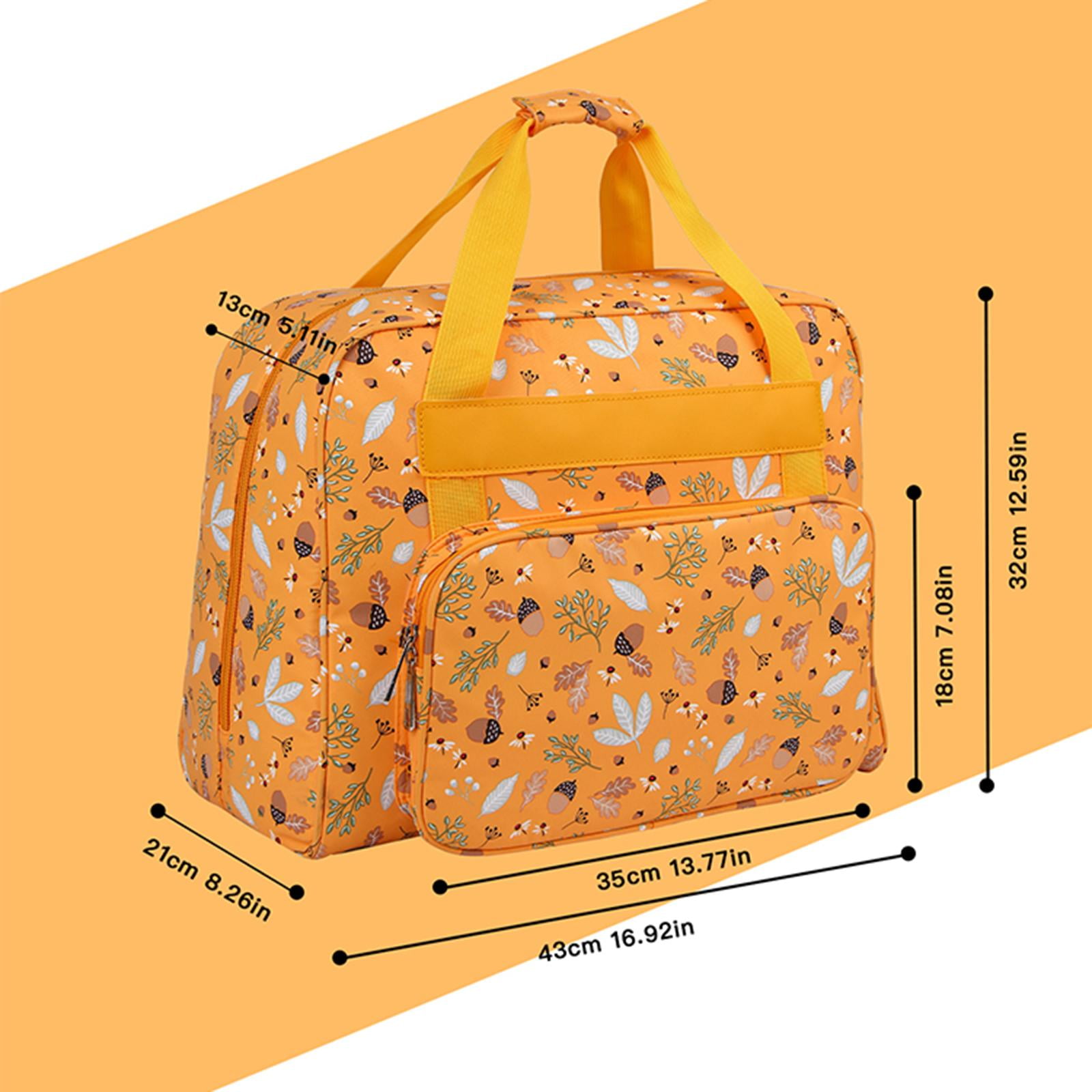 HOMYL Knitting Bag Yarn Tote Crochet Tote with Carry Handle Portable Crochet Organizer A