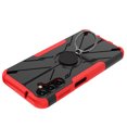 thumbnail image 6 of Heavy Duty Bracket Case for Samsung Galaxy A14 5G, Dual-Layers Rugged PC Soft Silicone Shockproof Lens Protection Case with Rotated Ring Holder Kickstand Magnetic Non-Slip Cover,Red, 6 of 6