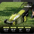 thumbnail image 4 of Sun Joe Push Lawn Mower and Mulcher, 17" Electric Walk Behind Grass Cutter, SUJ-MJ403E, 4 of 11