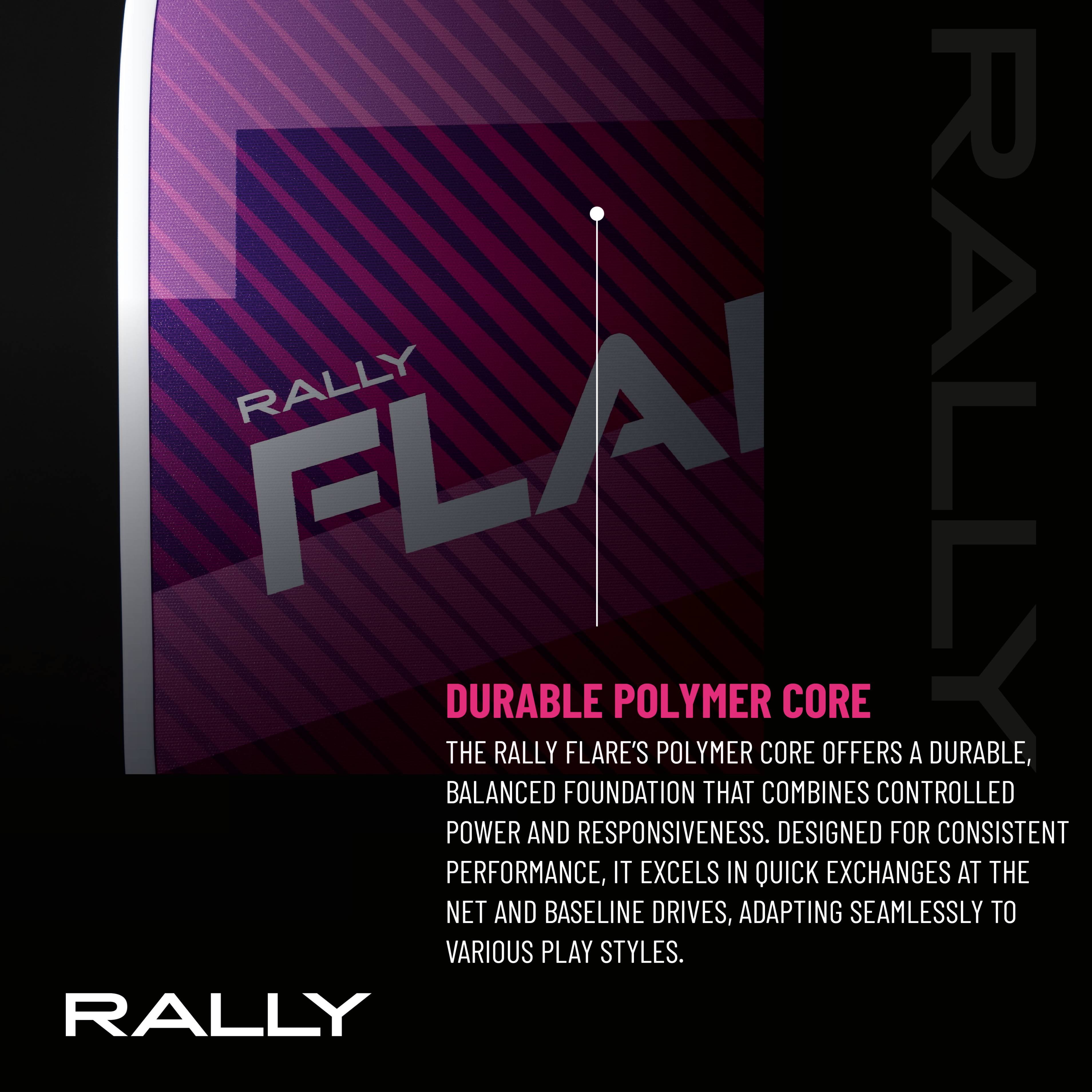 Rally Flare Graphite Pickleball Paddle – 2025 & Original Versions | Lightweight Design, Durable Polymer Core, Carbon or Graphite Face, USAPA Approved (Purple)