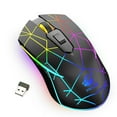 thumbnail image 1 of APPIE Wireless Gaming Mouse Rechargeable Computer Mouse with Rainbow RGB Backlight, 3 Adjustable DPI, 7 Buttons, Ergonomic Grip, USB 2.4GHz Optical Mice for Laptop PC Mac Gamer Office, 1 of 8